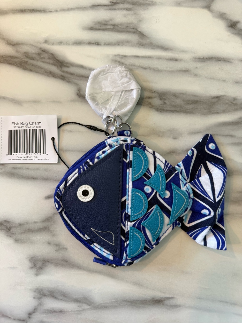 Vera Bradley Fish Bag Charm